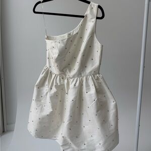 Sachin + Babi White One Shoulder Dress with Embellishes